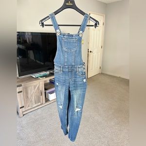 Abercrombie kids denim overalls 9 10